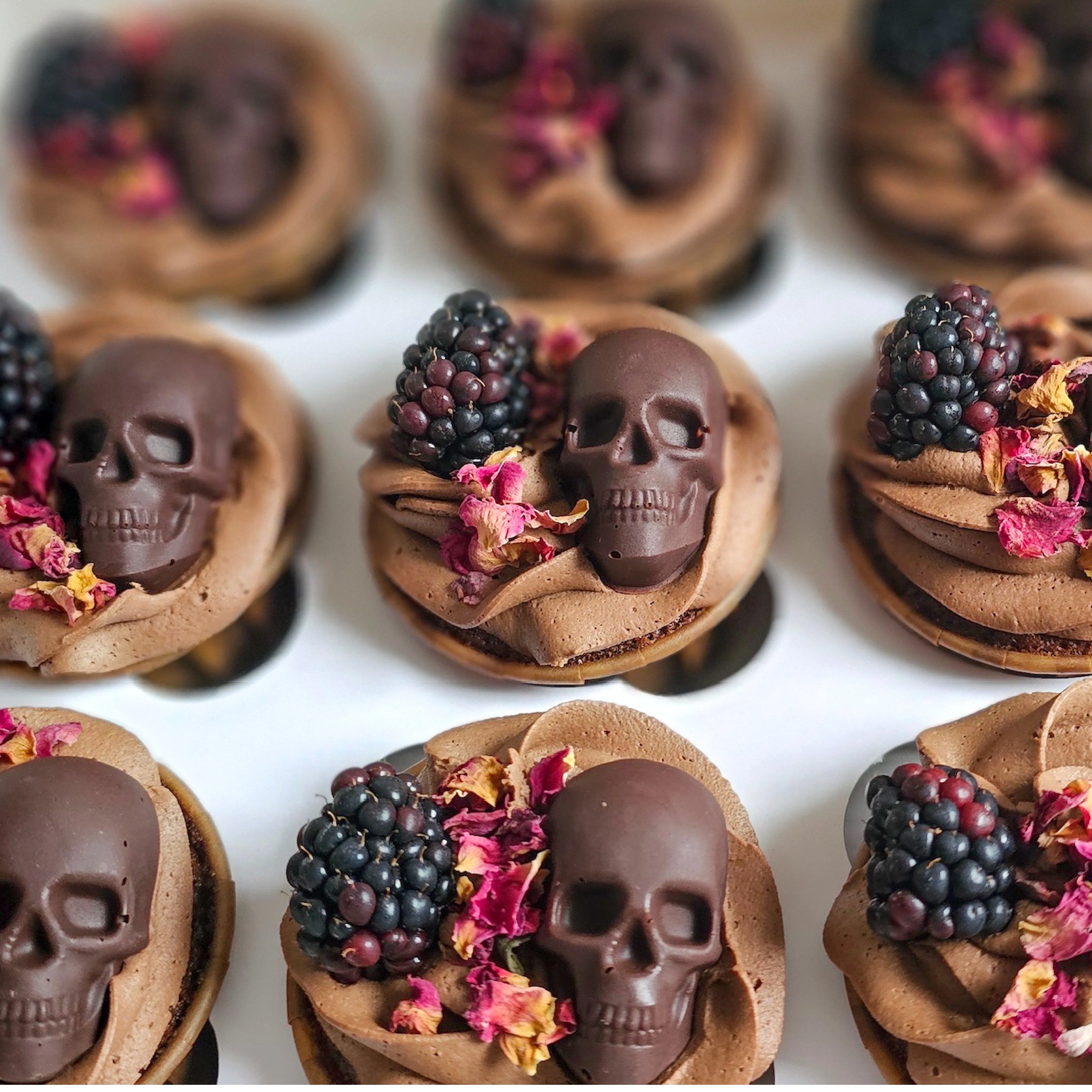 Berry to Die For – Chocolate Skull Halloween Cupcake (London & UK)
