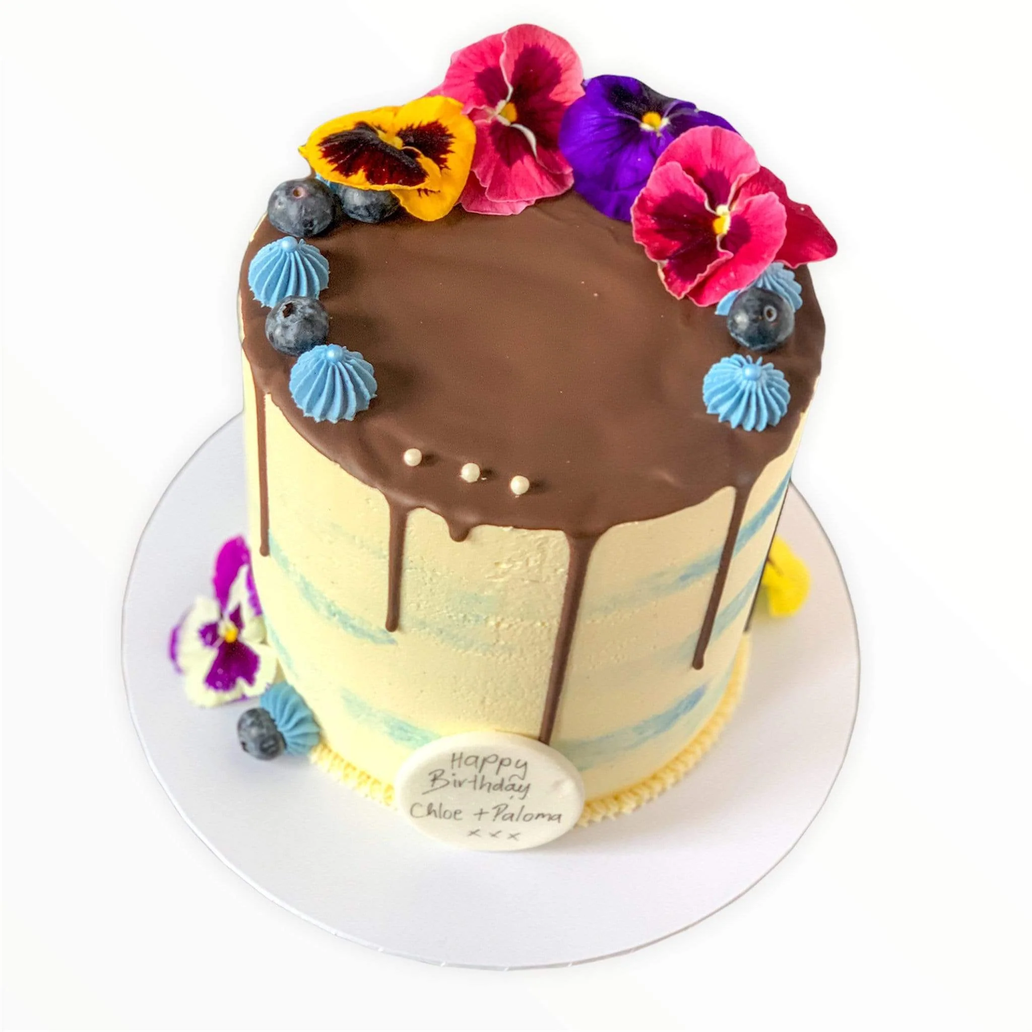 Dripping in Blueberry Cake - Flowers