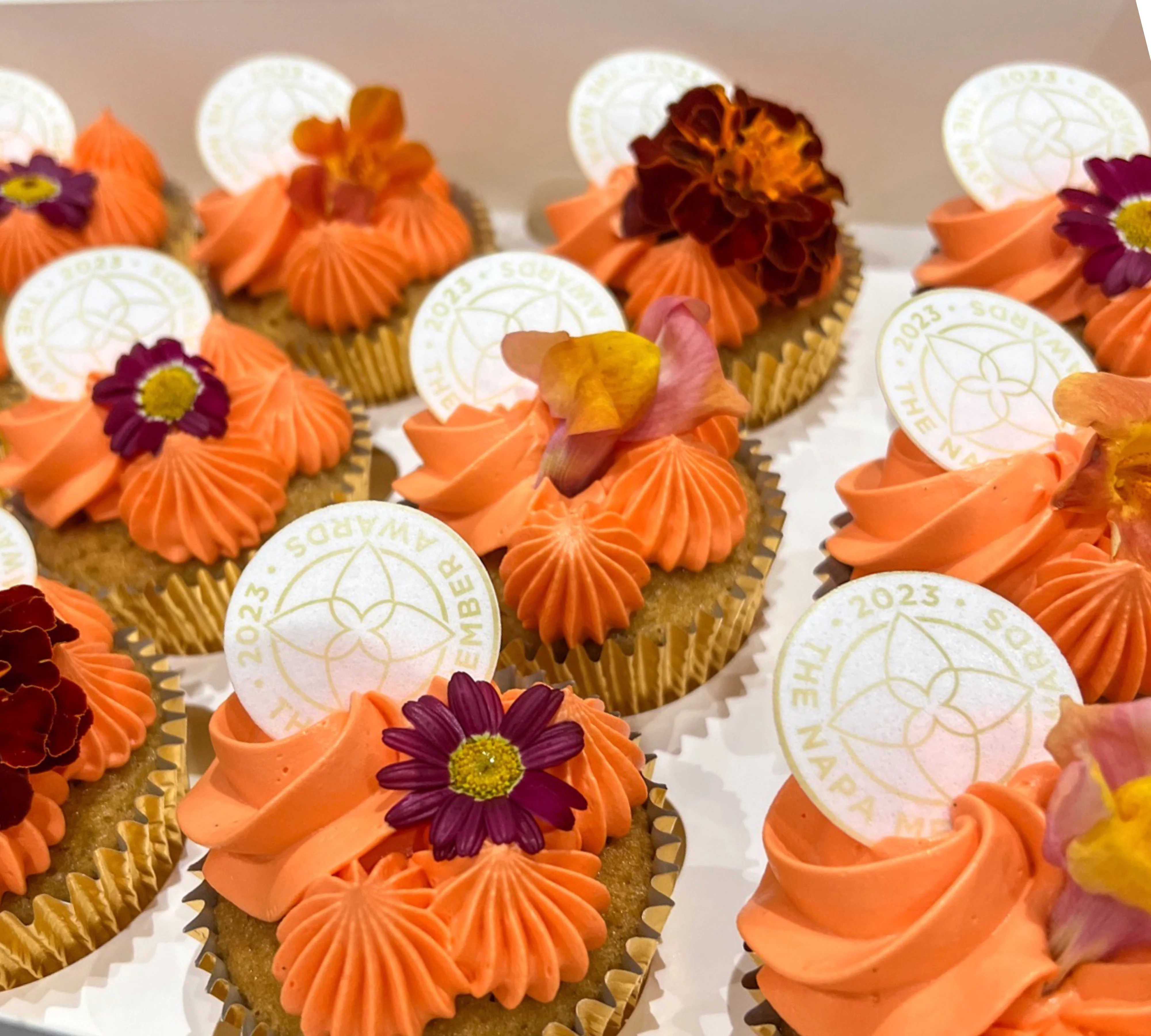 Logo Branded Floral Cupcakes - Image 4
