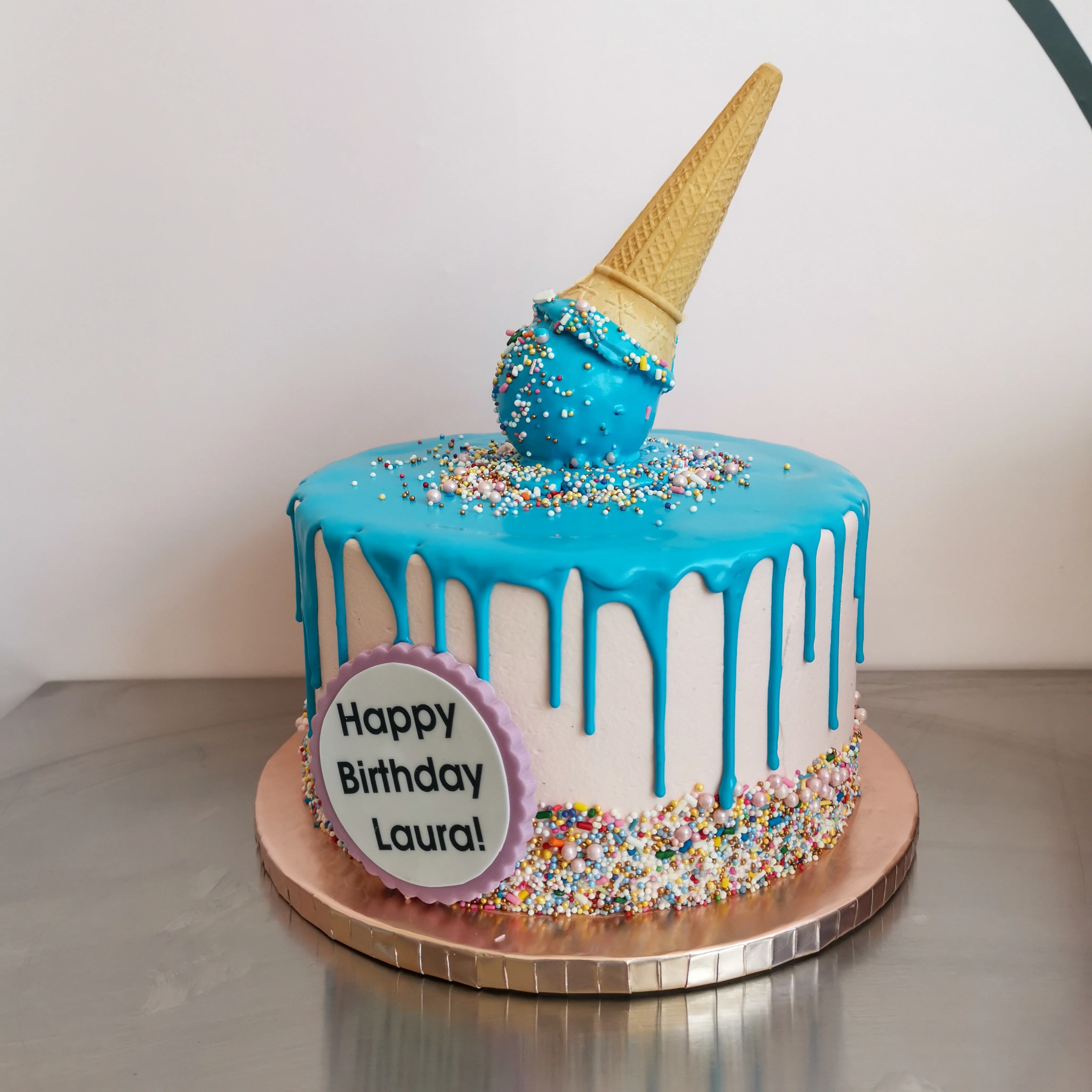 Melting Ice Cream Cone Birthday Cake (48 Hours notice required) - Image 3