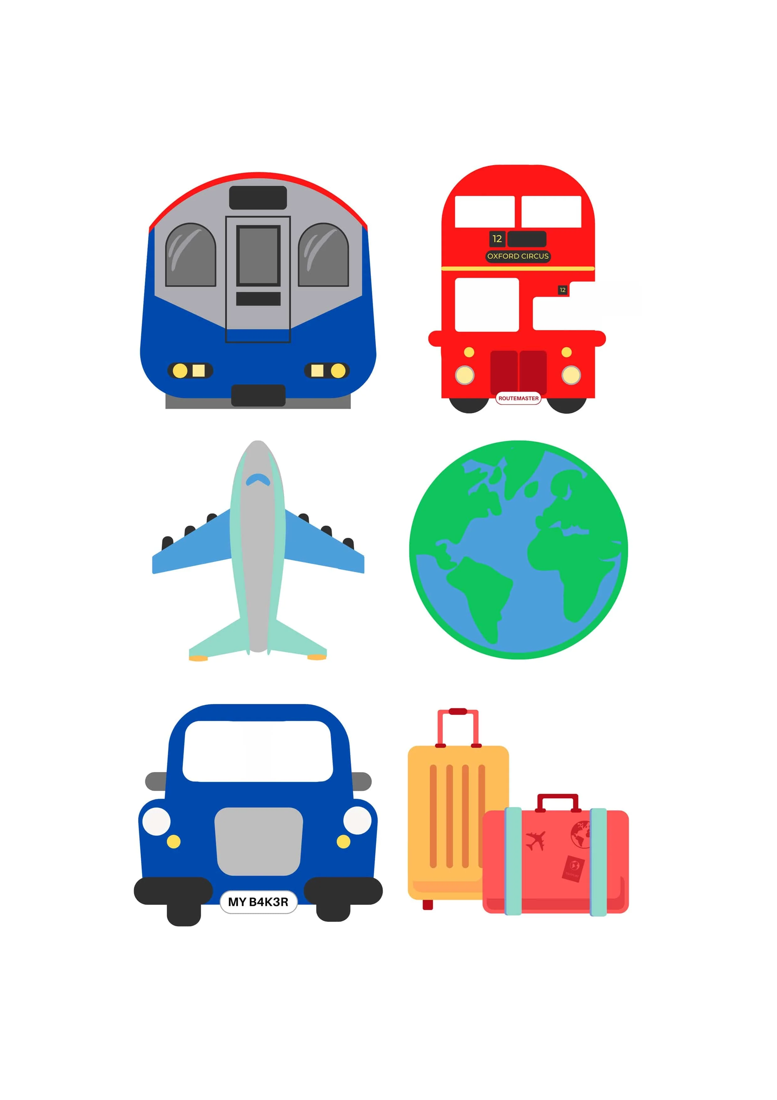 Individually Packaged 'Planes, Trains and All-Dough-Mobiles' Travel Themed Cookies - Image 2