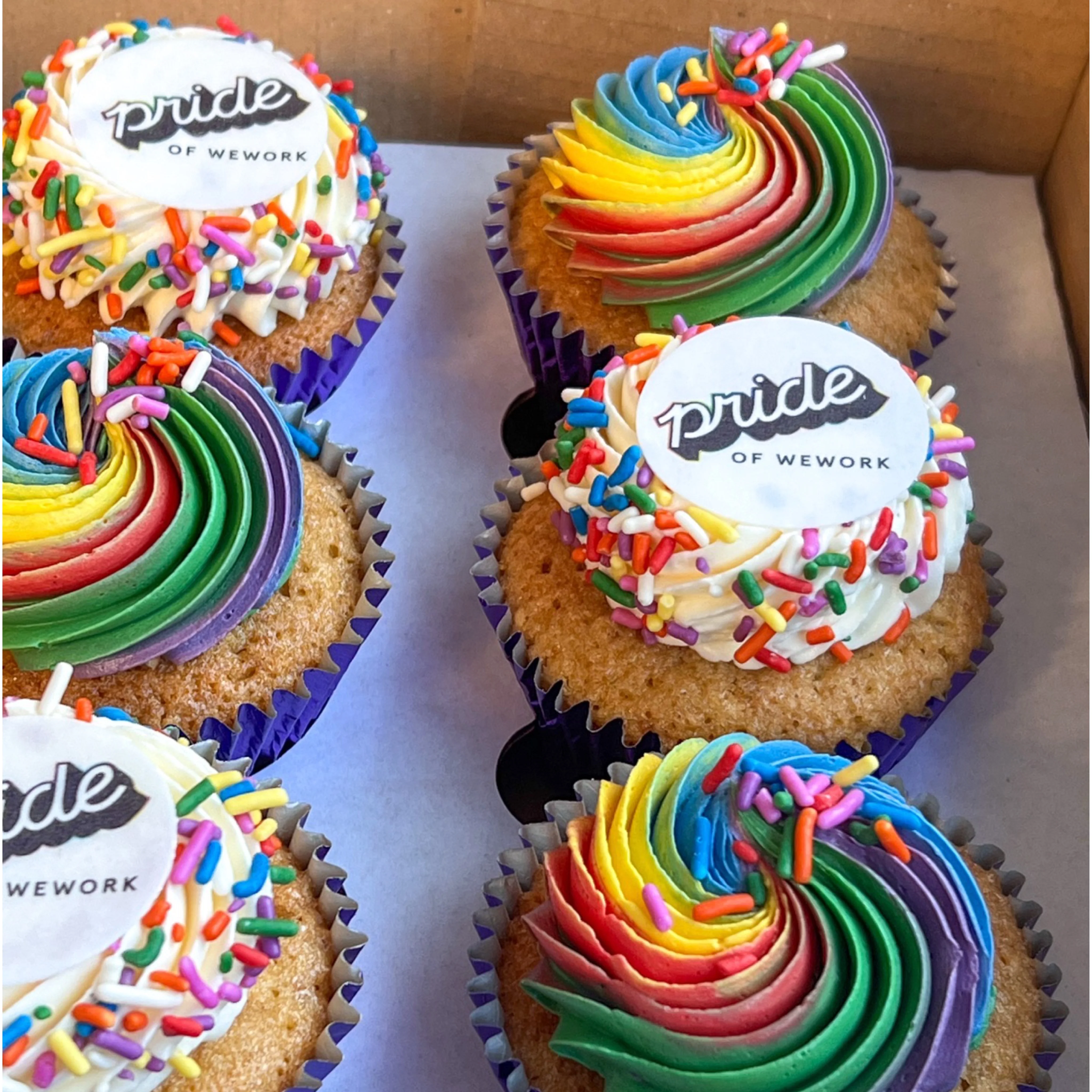 LGBTQ+ Pride Sprinkle Cupcakes - Corporate Quantities - Image 3