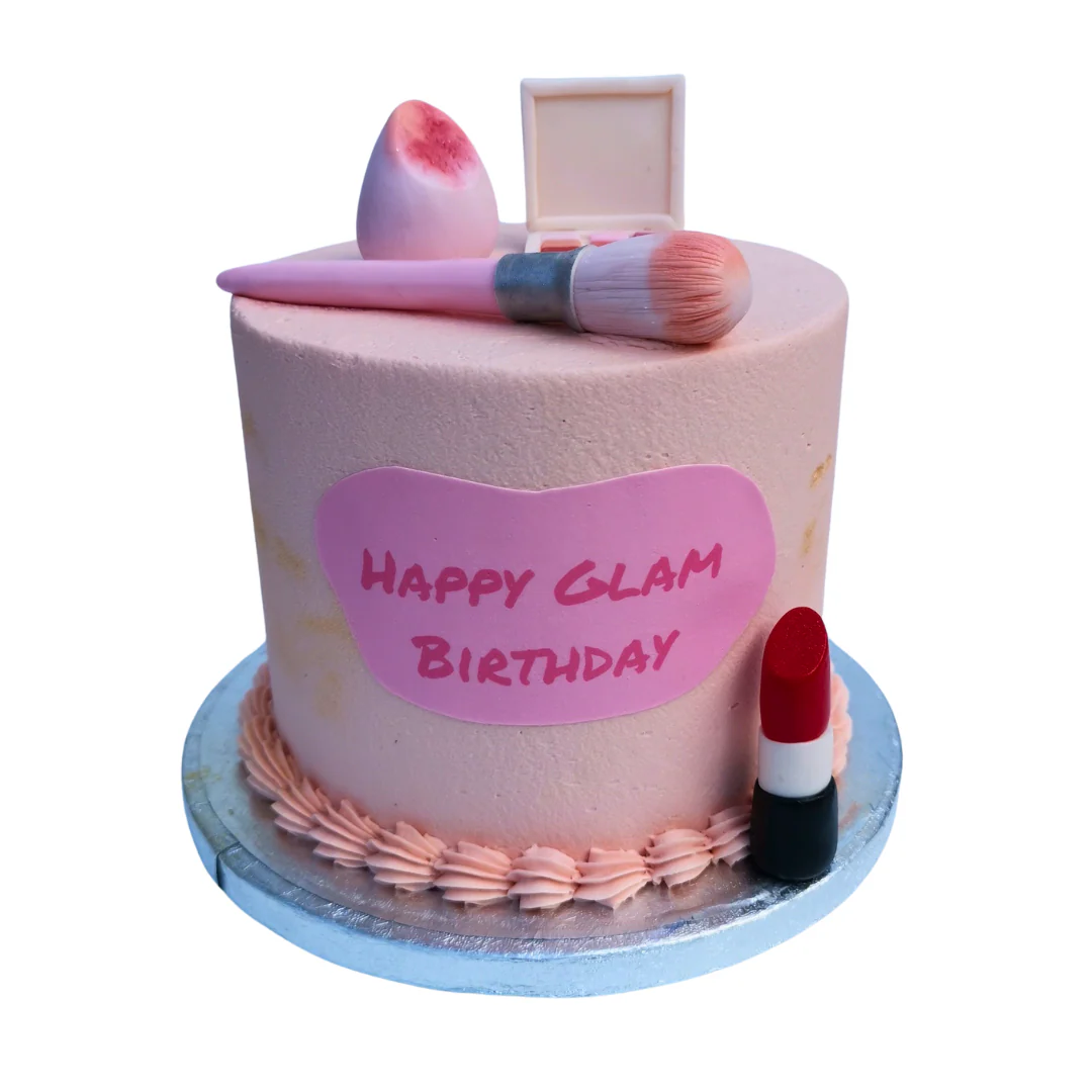 Glamour Galore Makeup Cake