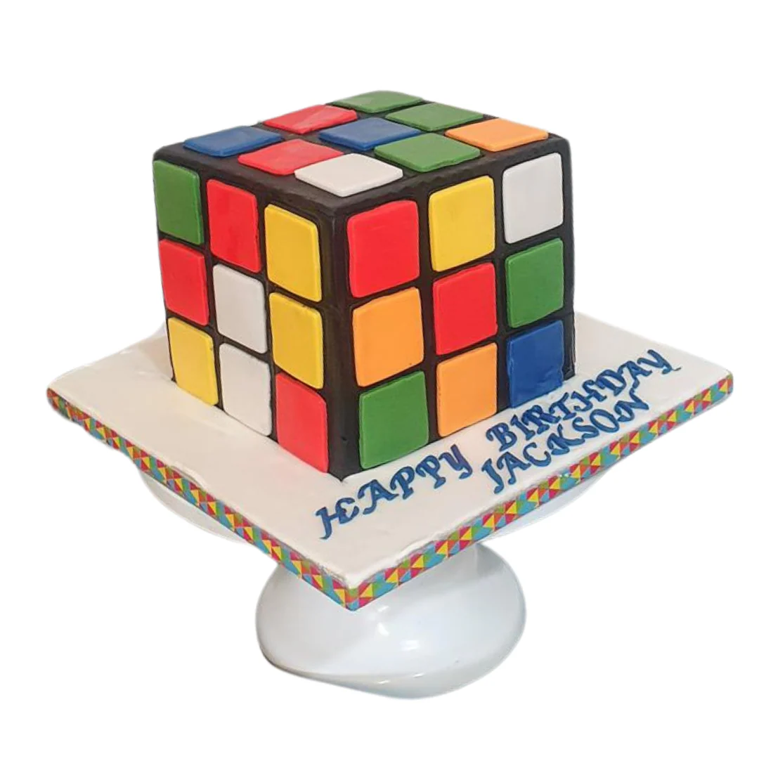 Rubix Cube Inspired Cake